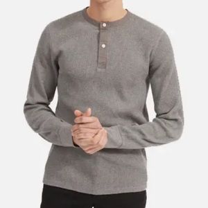Everlane Charcoal Long Sleeve Henley